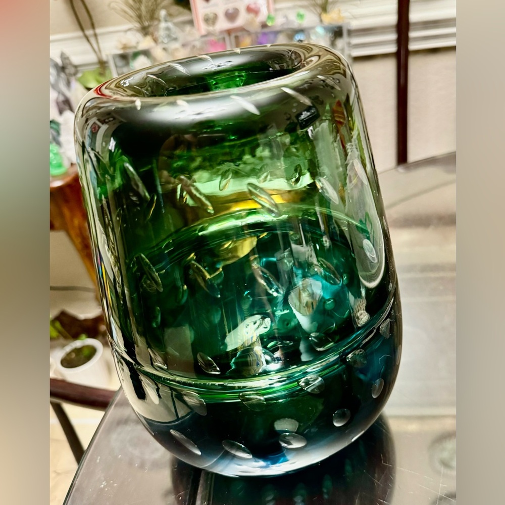 VINTAGE HANDBLOWN LARGE VASE